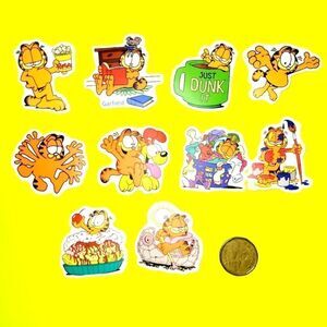 3/$20 Brand New 10x Garfield Waterproof Stickers